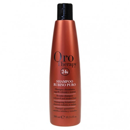 Fanola Oro Therapy Shampoo Rubino Puro Рубиновый шампунь с кератином для окрашенных волос 300 мл