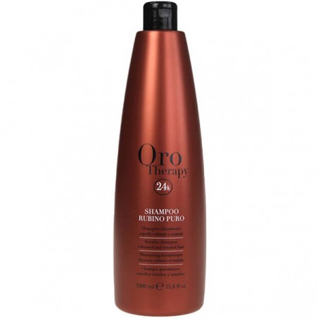 Fanola Oro Therapy Shampoo Rubino Puro Рубиновый шампунь с кератином для окрашенных волос 1 л