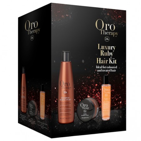 Fanola Oro Therapy Luxury Ruby Hair 3 Kit Набор для окрашенных волос 300 мл + 300 мл + 100 мл
