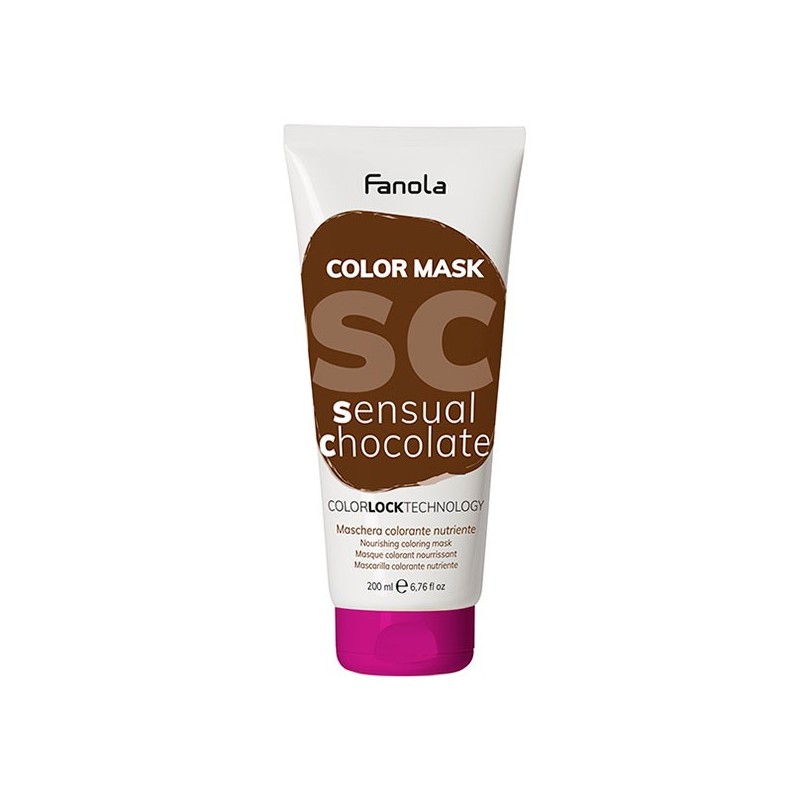 Fanola Color Mask Sensual Chocolate Питательная окрашивающая маска для волос "Шоколадная" 200 мл