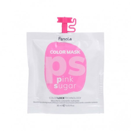 Fanola Color Mask Pink Sugar Питательная окрашивающая маска для волос "Розовая" 30 мл