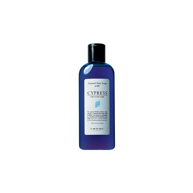Lebel Natural Hair Soap With Cypress Шампунь для ухода за чувствительной и сухой кожей головы с маслом японского кипариса 240 мл
