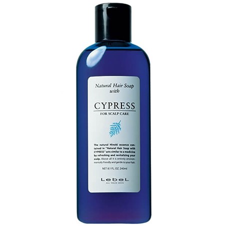 Lebel Natural Hair Soap With Cypress Шампунь для ухода за чувствительной и сухой кожей головы с маслом японского кипариса 240 мл