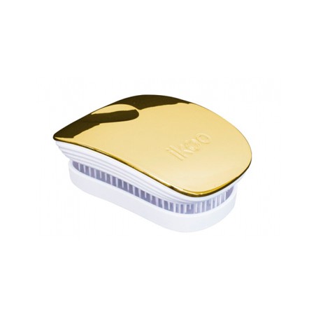 Ikoo Pocket Brush Gold Metallic Edition White Body Компактная расческа Цвет: Золотой с белым