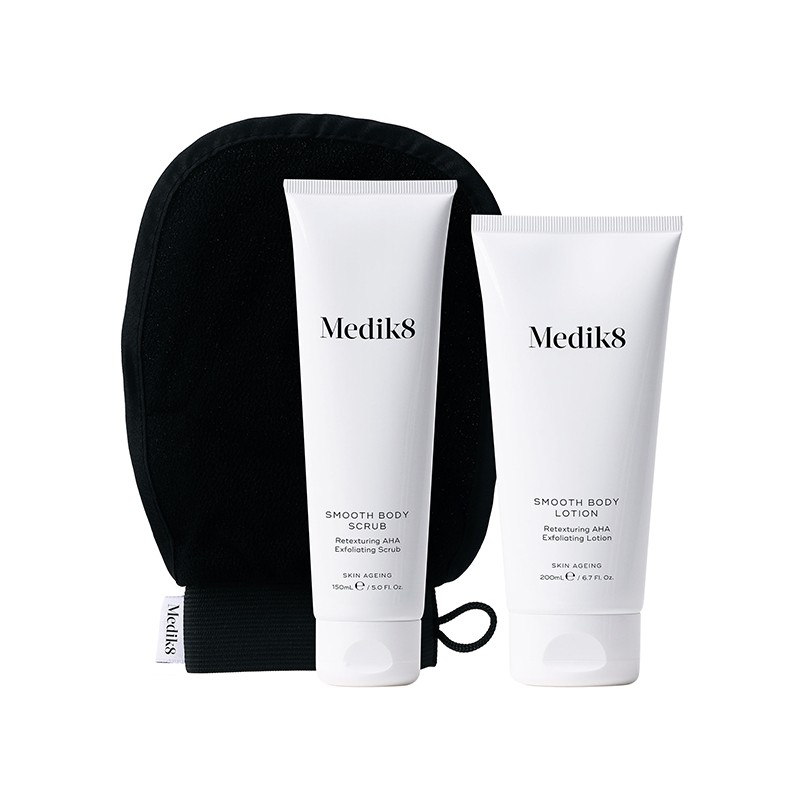 Medik8 Smooth Body Exfoliating Kit Система с АНА-кислотами для сухой кожи и гиперкератоза